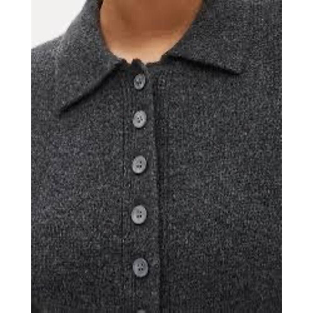 NWOT J.Crew Milano Stitch Cinched Waist Cardigan Gray Lambswool Rustic Size XXS - Picture 8 of 8